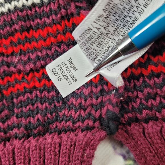 Mossimo Supply Company Red Diamond Pattern Cardigan size Small - Picture 10 of 10